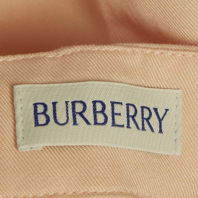 مملوكة مسبقًا Burberry Light Orange Cotton Blend Straight Fit Trouser 10Yrs