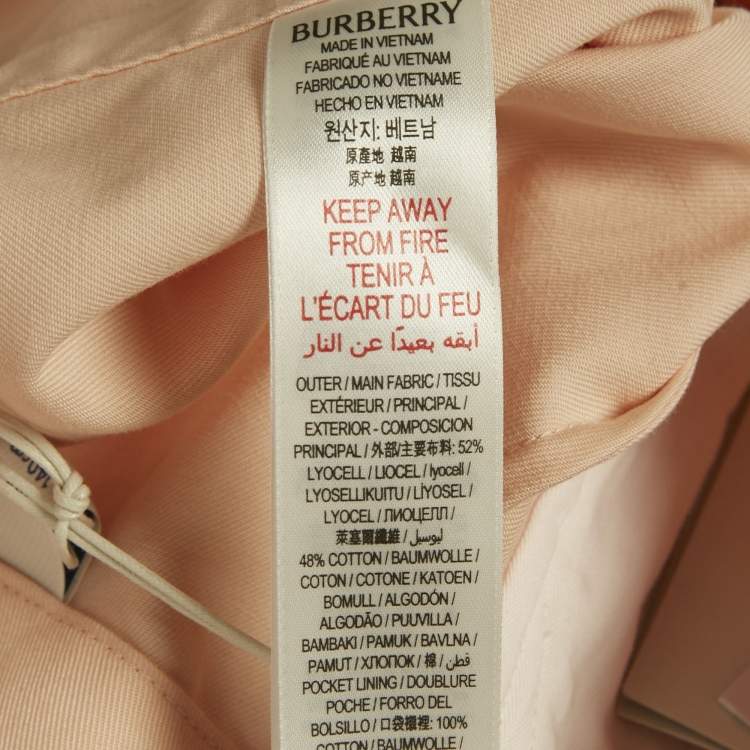 مملوكة مسبقًا Burberry Light Orange Cotton Blend Straight Fit Trouser 10Yrs