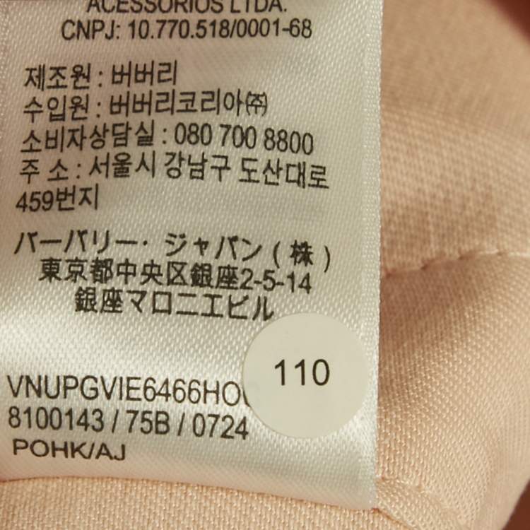 مملوكة مسبقًا Burberry Light Orange Cotton Blend Straight Fit Trouser 10Yrs