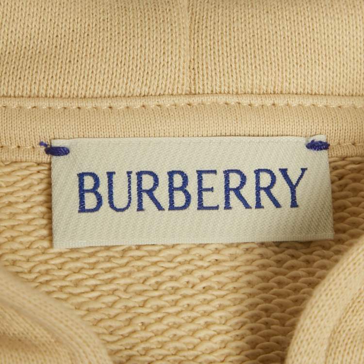 Pre Owned Burberry Beige Cotton Clyde EKD Zip Hoodie Size 8 Yrs
