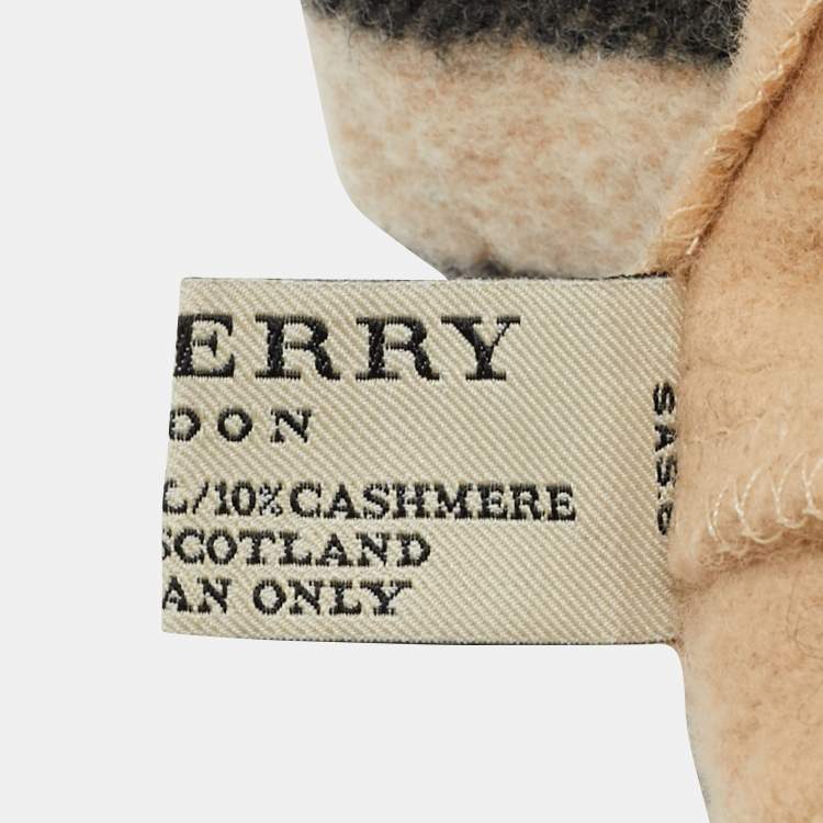 Pre Owned Burberry Kids Beige Checks Wool Poncho One Size 