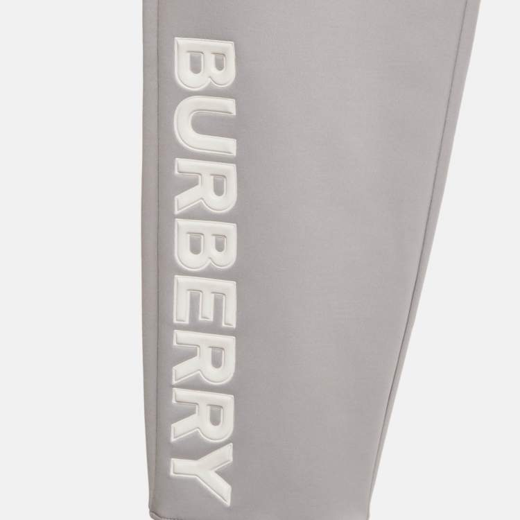 Pre Owned Burberry Grey/Black Jersey Joggers 12Yrs