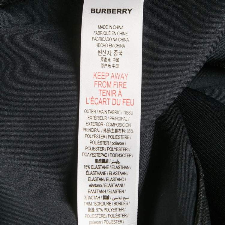 Pre Owned Burberry Grey/Black Jersey Joggers 12Yrs