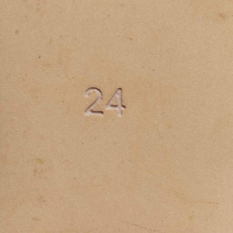 Pre Owned Burberry Size 24 Vintage Check Canvas Ballet Flats