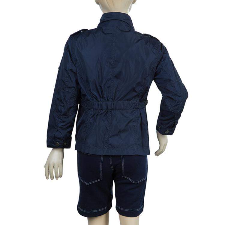 Pre Owned Cesare Paciotti 4US Navy Blue Trench Coat 3 Yrs 