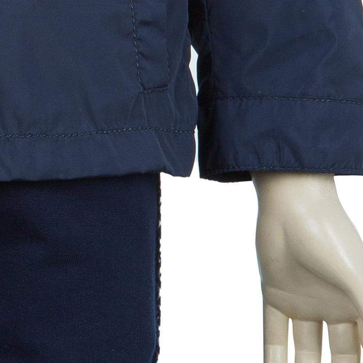 Pre Owned Cesare Paciotti 4US Navy Blue Trench Coat 3 Yrs 