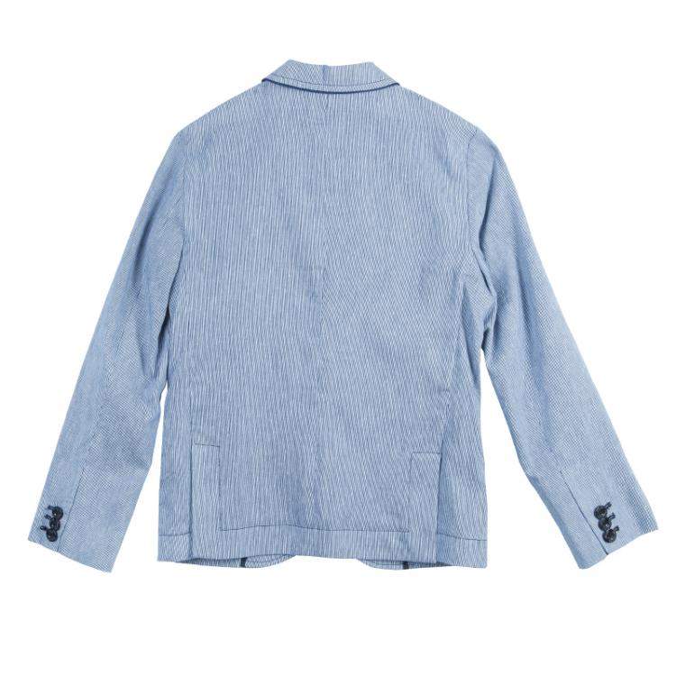 Pre Owned Cesare Paciotti Blue Pinstripe Blazer 8 Yrs 