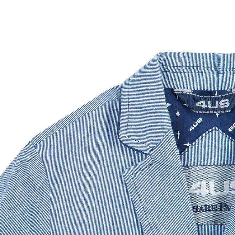 Pre Owned Cesare Paciotti Blue Pinstripe Blazer 8 Yrs 