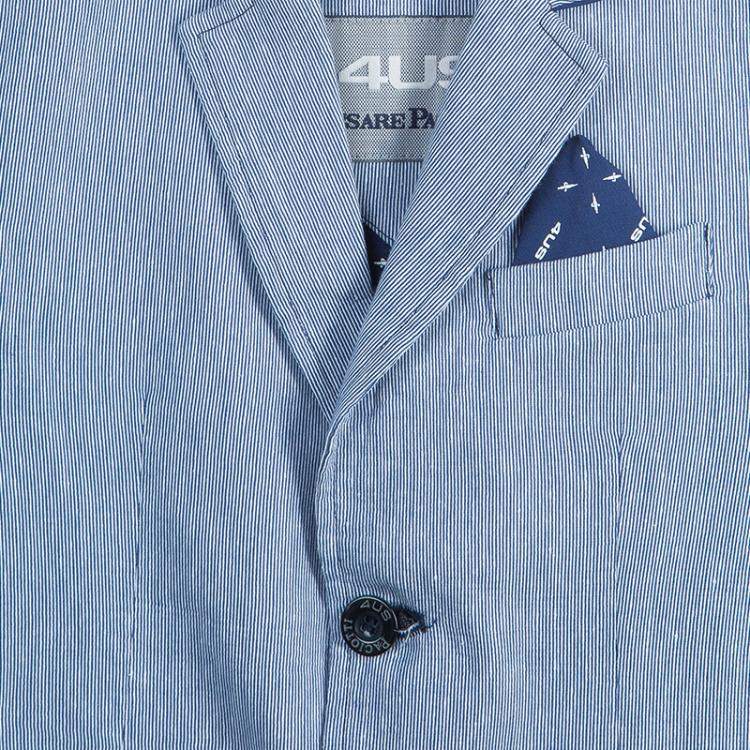 Pre Owned Cesare Paciotti Blue Pinstripe Blazer 8 Yrs 