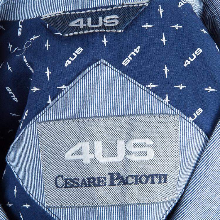 Pre Owned Cesare Paciotti Blue Pinstripe Blazer 8 Yrs 