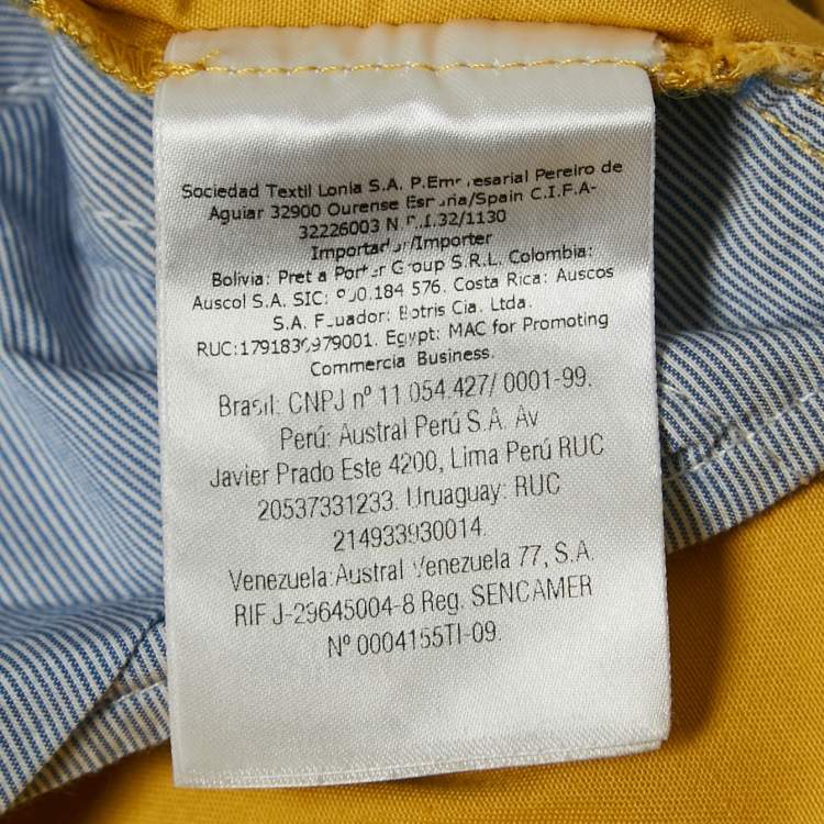 Pre Owned CH Carolina Herrera Kids Yellow Cotton Shorts 10 Yrs 