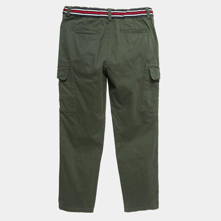 Pre Owned CH Carolina Herrera Kids Green Cotton Cargo Pants 8 Yrs