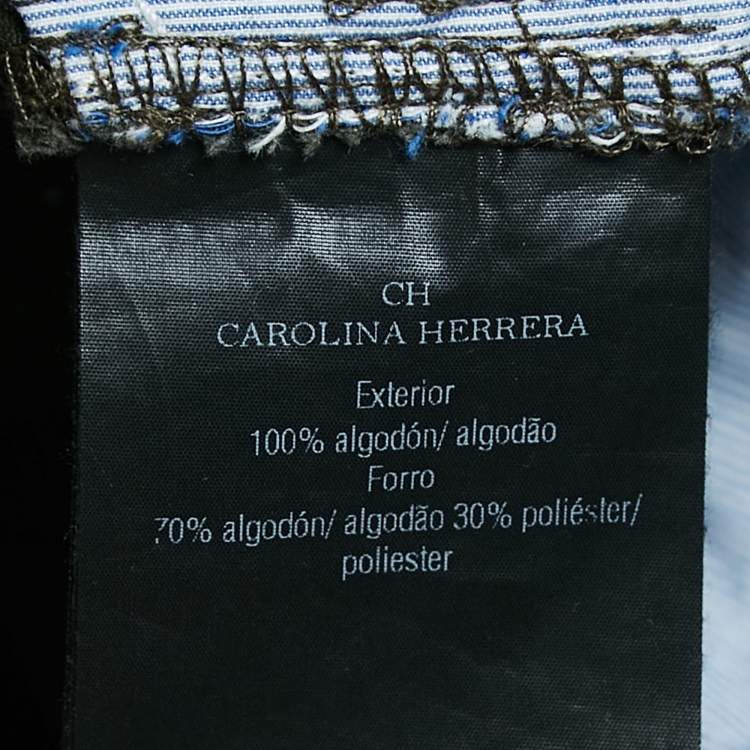 Pre Owned CH Carolina Herrera Kids Green Cotton Cargo Pants 8 Yrs