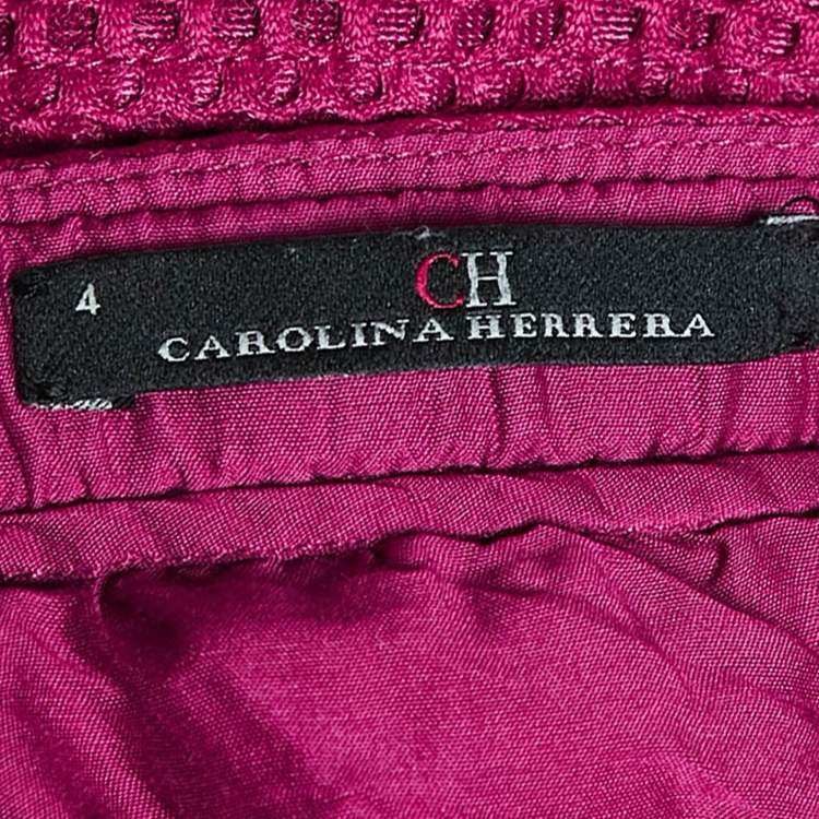 Pre Owned CH Carolina Herrera Kids Pink Floral Lace Mini Skirt 4 Yrs