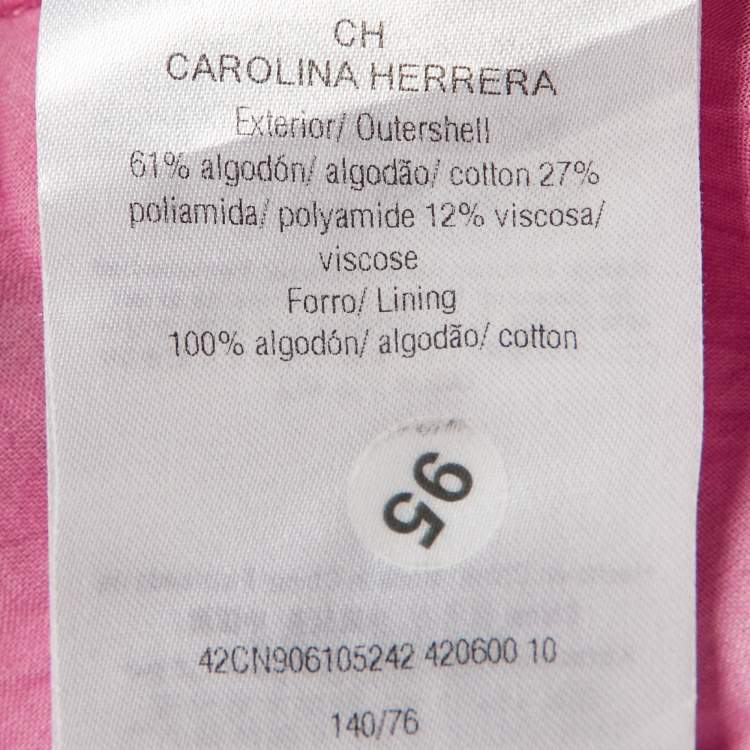 Pre Owned CH Carolina Herrera Kids Pink Lace Bow Detail Dress Size 10 Yrs