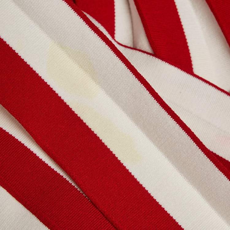 Pre Owned CH Carolina Herrera Kids Red Stretch Knit Pleated Dress 10 Yrs 