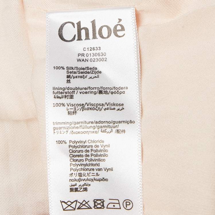 Pre Owned Chloe Multicolor Abstract Print Silk Sequin Detail Dress 10 Yrs