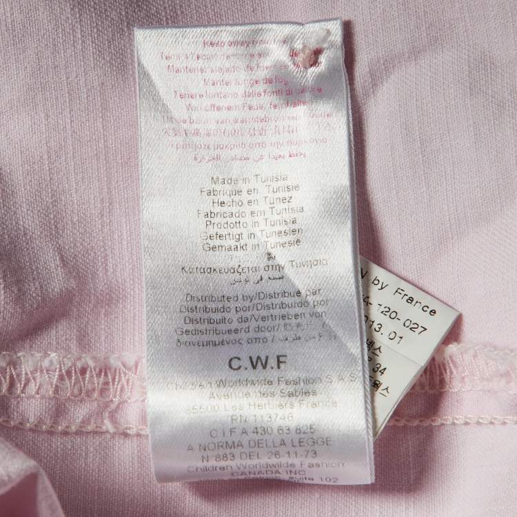Pre Owned Chloe Pink Cotton Button Front Jacket Size 12 Yrs