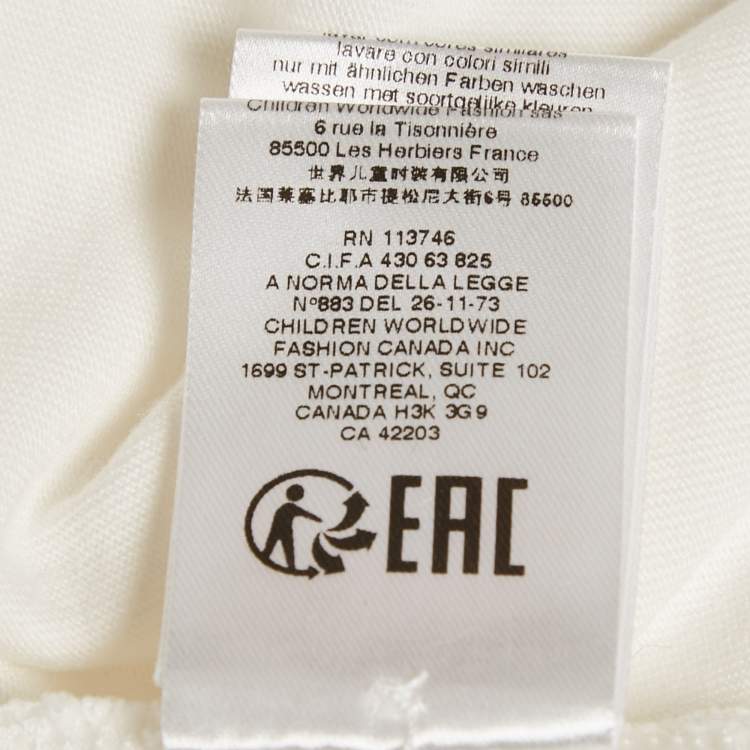 Pre Owned Chloe Kids White Logo Sequin Tank Top 12 Yrs 