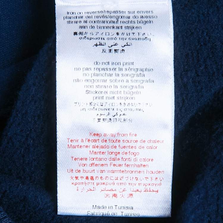 Pre Owned Chloe Kids Navy Blue Cotton Blend Logo Band Sweatshirt & Jogger Set 10/12Yrs