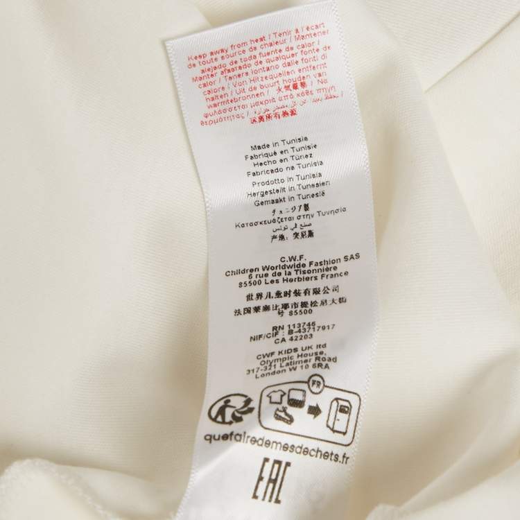 Pre Owned Chloe Kids White Printed Jersey T-Shirt 12 Yrs 