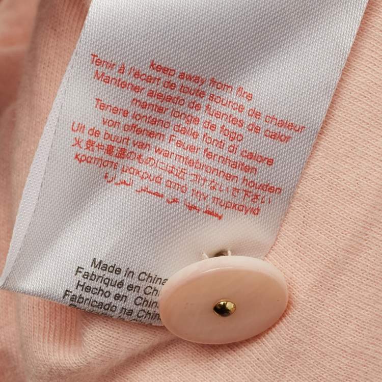 Pre Owned Chloé Kids Pink Cable Knit Hooded Sweater 6M