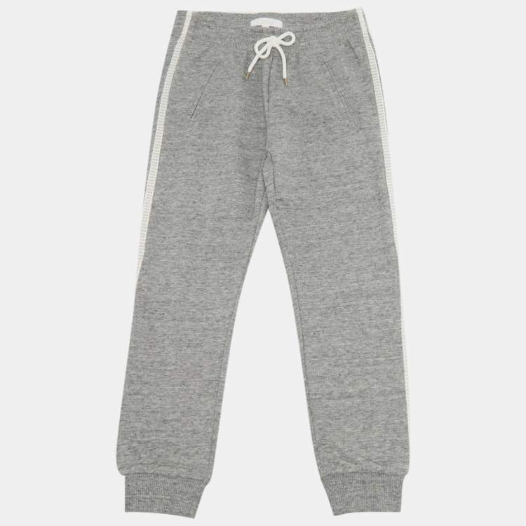 مملوكة مسبقًا Chloe Kids Grey Logo Embroidered Cotton Sweatpants Set 6 Yrs
