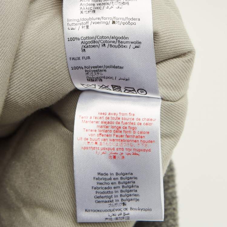 Pre Owned Chloé Kids Grey Wool Hooded Coat 6 Yrs 