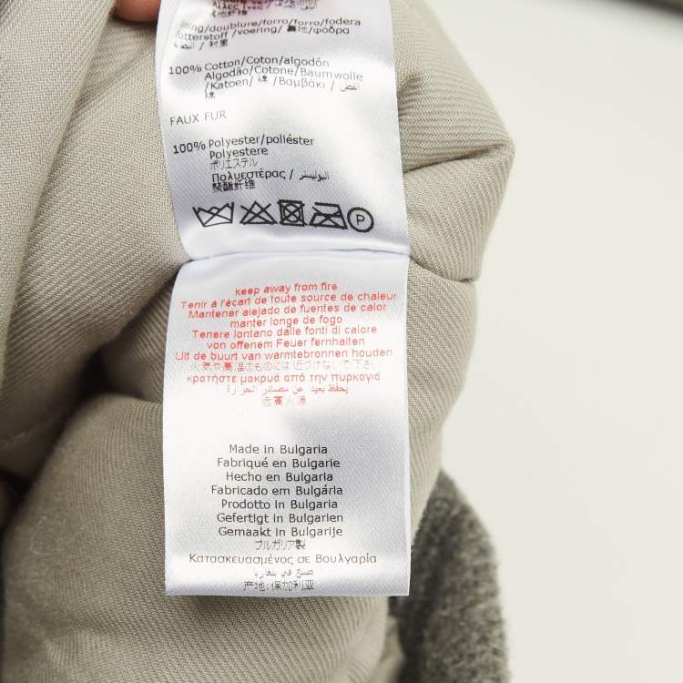 Pre Owned Chloé Kids Grey Wool Hooded Coat 6 Yrs 