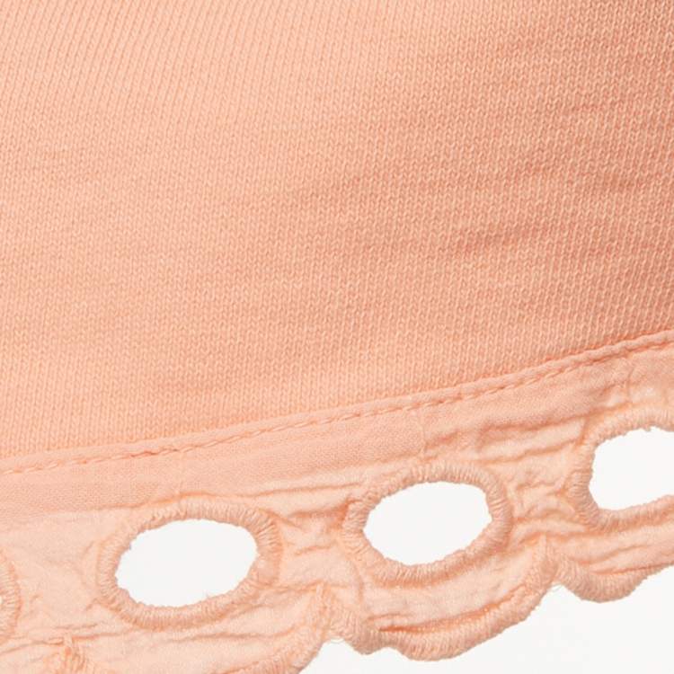 Pre Owned Chloe Kids Orange Lace Inserts Cotton Shorts 6Yrs 