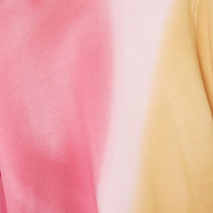 Pre Owned Chloe Pink/Yellow Dyed Cotton Knit Sweatshirt 14Yrs