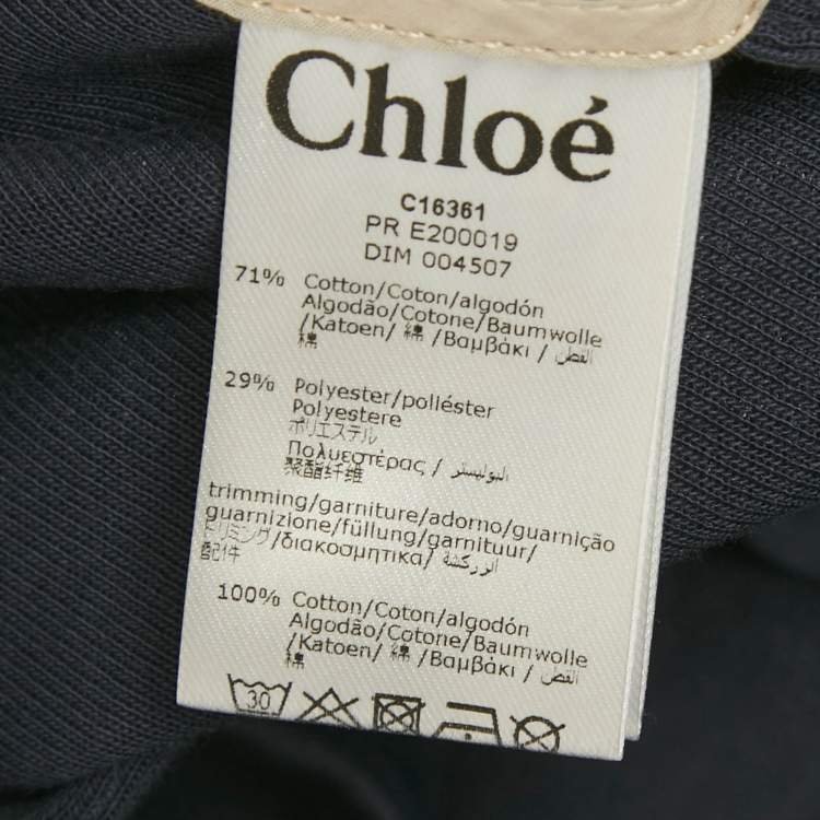 Pre Owned Chloe Kids Blue Cotton Hooded Top 8Yrs