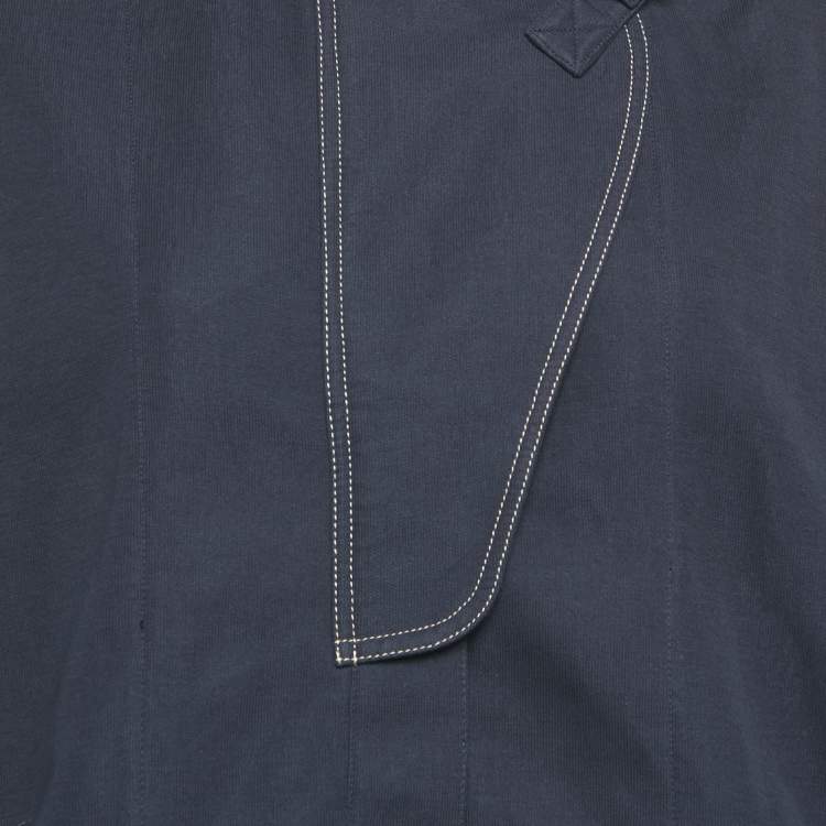 Pre Owned Chloe Kids Blue Cotton Hooded Top 8Yrs