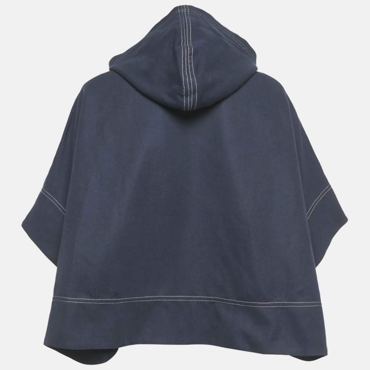 Pre Owned Chloe Kids Blue Cotton Hooded Top 8Yrs