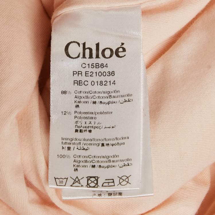 Pre Owned Chloe Kids Pink Cotton Button Front Jacket 4Yrs