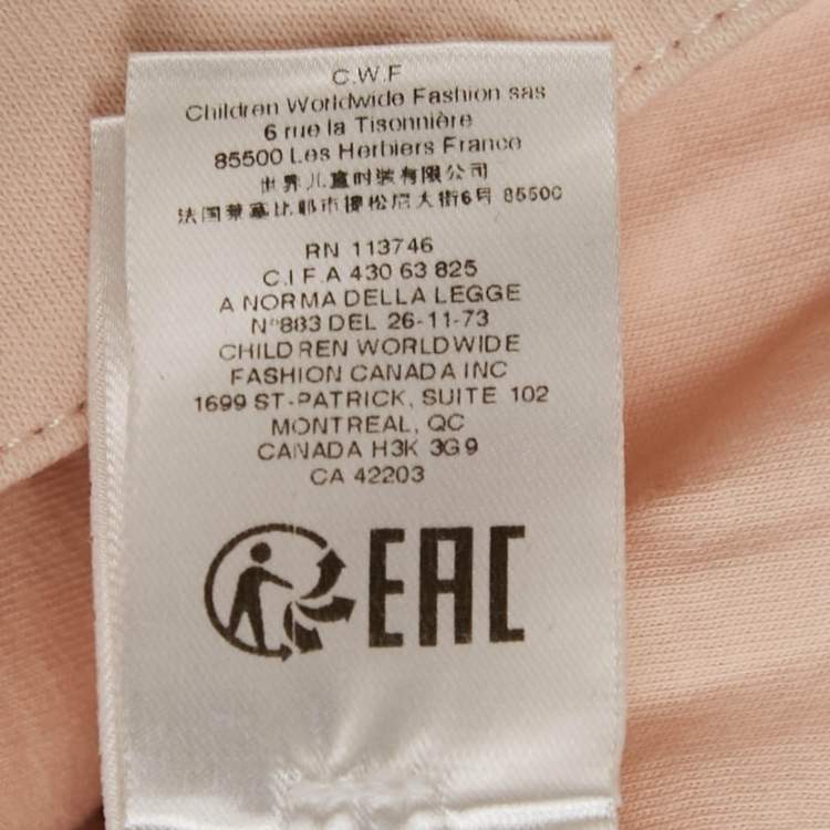 Pre Owned Chloe Kids Pink Cotton Button Front Jacket 4Yrs