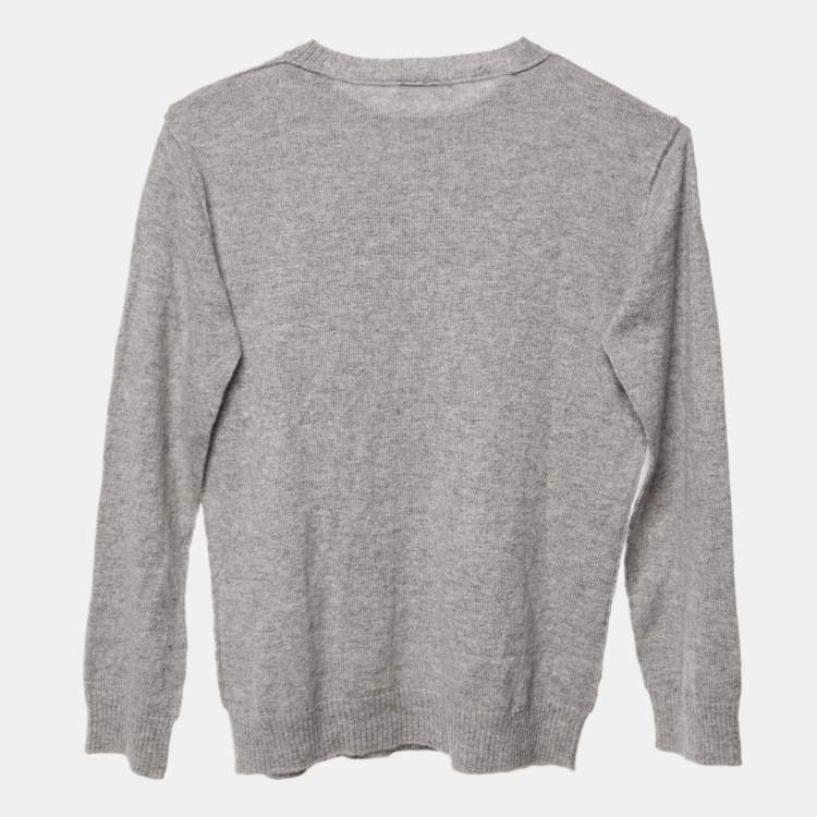 Pre Owned D&G Junior Grey Logo Cashmere Sweater Size 10 Yrs