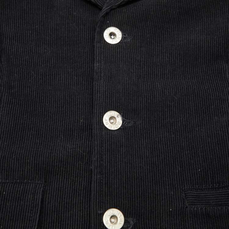 Pre Owned D&G Junior Black Corduroy Button Front Blazer Size 12 Yrs  