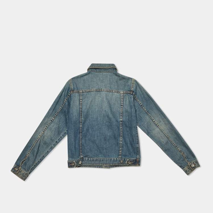 Pre Owned D&G Junior Blue Denim Button Front Jacket Size 12Y