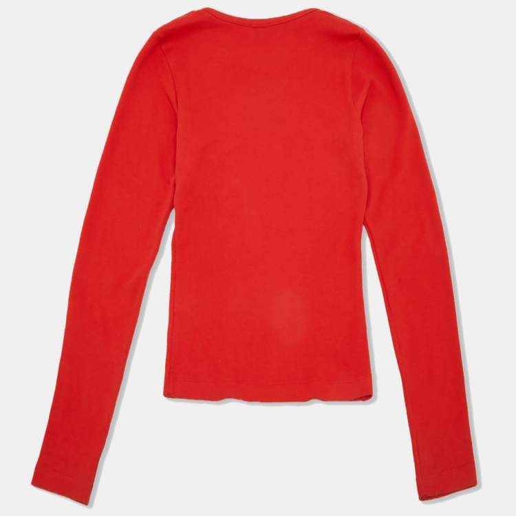 مملوكة مسبقًا D&G Junior Red Logo Embellished Detail Fullsleeve T-Shirt 10Y
