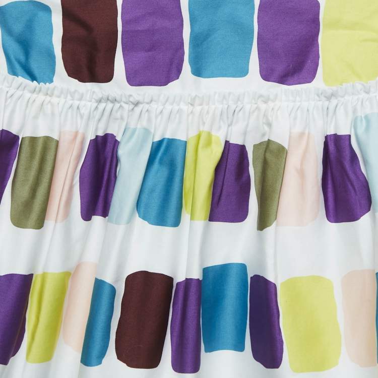 Pre Owned Christian Dior Kids Multicolor Printed Cotton Skirt 10 Yrs