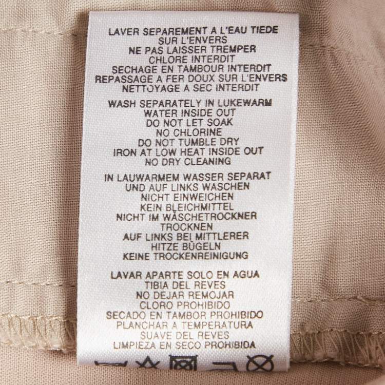 Pre Owned Christian Dior Kids Beige Cotton Pants 10 Yrs 