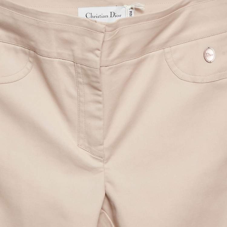 Pre Owned Christian Dior Kids Beige Cotton Pants 10 Yrs 