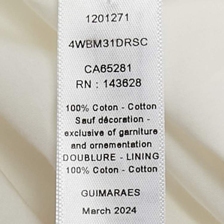 Pre Owned Baby Dior White Cotton Dress and Culotte Set 6 M