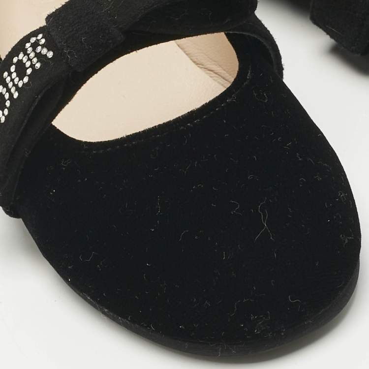 Pre Owned باليرينا ديور فيلفت أسود بو مقاس 27