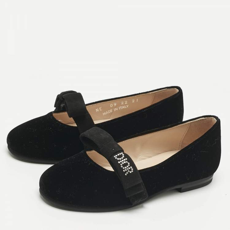 Pre Owned باليرينا ديور فيلفت أسود بو مقاس 27