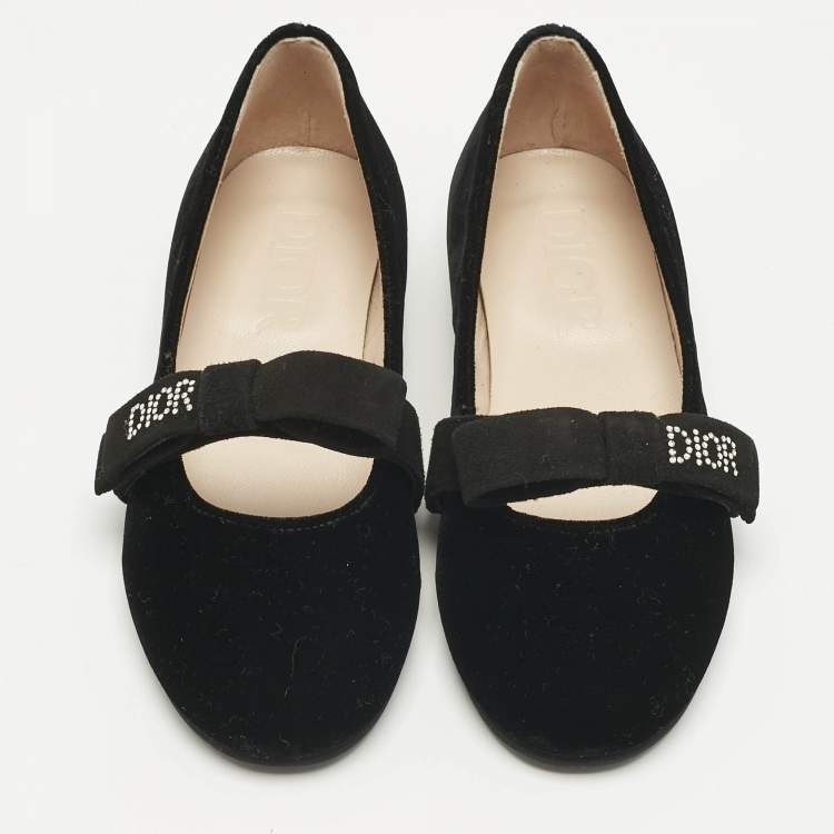 Pre Owned باليرينا ديور فيلفت أسود بو مقاس 27