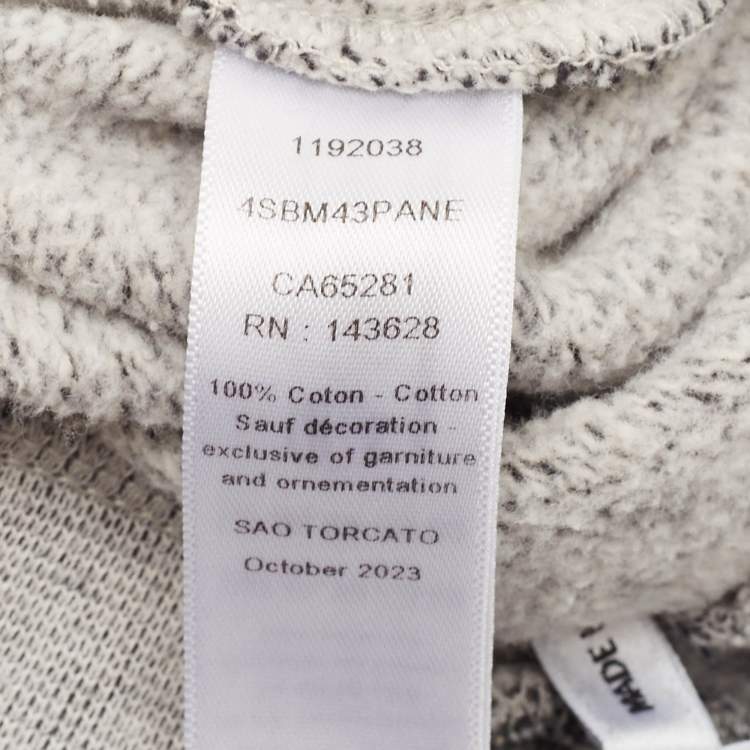 Pre Owned Dior Baby Grey Cotton Knit Track Pants 18 M