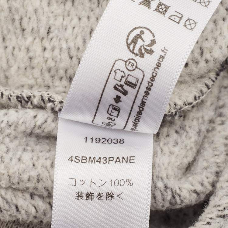 Pre Owned Dior Baby Grey Cotton Knit Track Pants 18 M