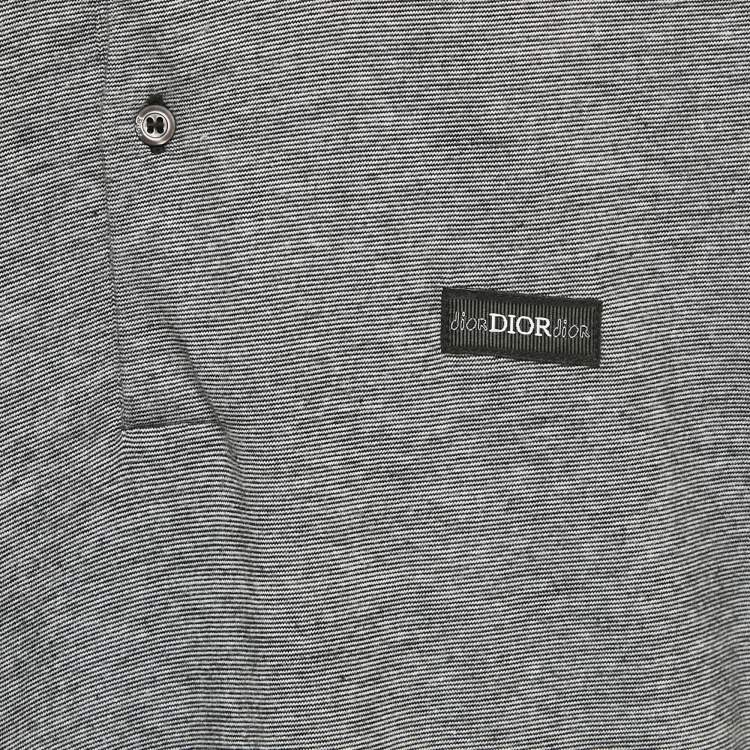 Pre Owned Dior Kids Grey Patterned Cotton Jersey Polo T-Shirt 10 Yrs